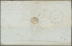 Overland via Marseilles 1865 (April 19): Cover from Brisbane, ...