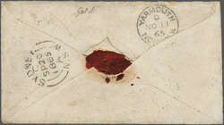 Overland via Marseilles 1865 (Sept 22): Registered cover from ...