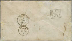 Overland via Brindisi 1868 (June 18): Cover from Goulburn, New South ...