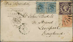 Overland via Brindisi 1870 (Feb 26): Cover from Cowra, New South ...