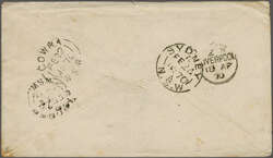 Overland via Brindisi 1870 (Feb 26): Cover from Cowra, New South ...