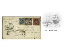 Overland via Brindisi 1870 (Nov 5): Cover from Sydney, New South ...