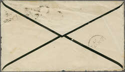Overland via Brindisi 1877 (Oct 30): Mourning cover from Hobart, ...