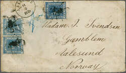 Overland via Brindisi 1878 (July 6): Cover from Meranburn, New South ...