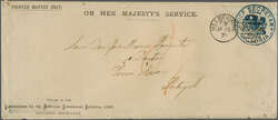 Overland via Brindisi 1879 (13 January): OHMS cover from Melbourne, ...