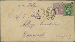Overland via Naples 1886 (March 18): Cover from Sydney, New South ...
