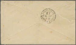 Overland via Naples 1888 (Nov 21): Cover from Hobart, Tasmania to ...