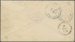 Overland via Naples 1890 (Oct 21): Cover from Hobart, Tasmania to ...