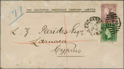 Overland via Naples 1891 (June 29): Registered cover from Sydney, New ...