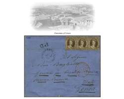 Overland via Torres Strait 1875 (July 17): Cover from Somerset, ...