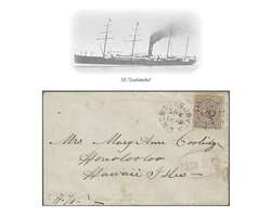 Via Pacific Ocean & San Francisco 1879 (Sept 11): Cover from Rothbury ...