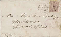 Via Pacific Ocean & San Francisco 1879 (Sept 11): Cover from Rothbury ...