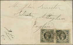 Overland via Southampton 1857 (Dec 11): Cover from Sydney, New South ...