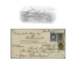 Incoming Mail Overland via Brindisi & Suez 1875 (April 1): Cover from ...