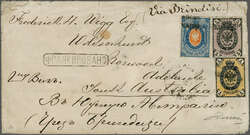 Incoming Mail Overland via Brindisi & Suez 1875 (April 1): Cover from ...