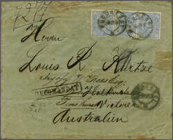 Incoming Mail Overland via Brindisi & Suez 1893 Sept 18): Registered ...