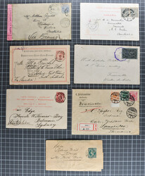 Incoming Mail Overland via Brindisi & Suez 1897-1900: Group of covers ...
