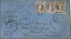 Incoming Mail via the Indian Ocean 1867 (March 21): Registered cover ...