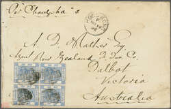 Incoming Mail via the Indian Ocean 1892 (Nov 20): Cover from Hong ...