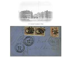 Incoming Mail via Pacific Ocean 1876 (Jan 19): Cover from Shanghai, ...