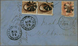 Incoming Mail via Pacific Ocean 1876 (Jan 19): Cover from Shanghai, ...