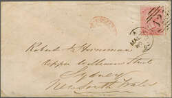 Incoming Mail Overland via Southampton 1860 (Nov 29): Cover from ...