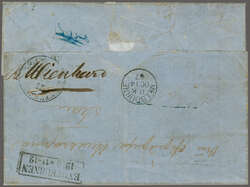 Incoming Mail Overland via Southampton 1867 (July 27): Registered ...