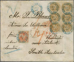 Incoming Mail Overland via Southampton 1867 (Nov 26): Cover from ...