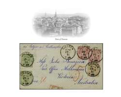 Incoming Mail Overland via Southampton 1871 (Dec 17): Cover front ...