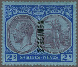 1921/29: 2 s. puple & blue on blue, wmk. Multiple Script CA, an ...