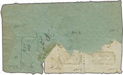 1902 (March): Tehran Typeset provisional 1 ch. grey & buff ...