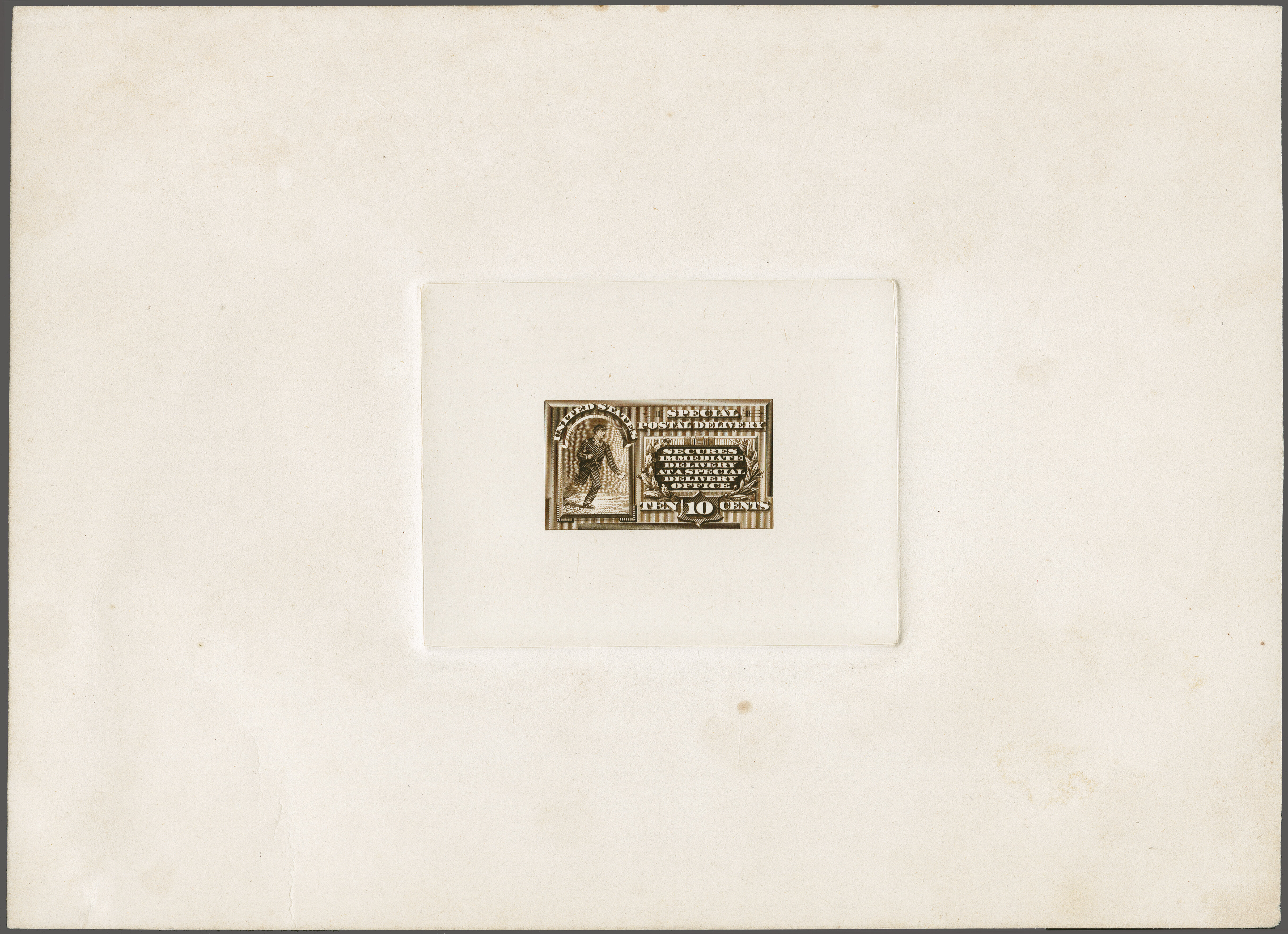 1885 10 c. Blue Issue 1885: 10 c. trial colour die proof in dark ...