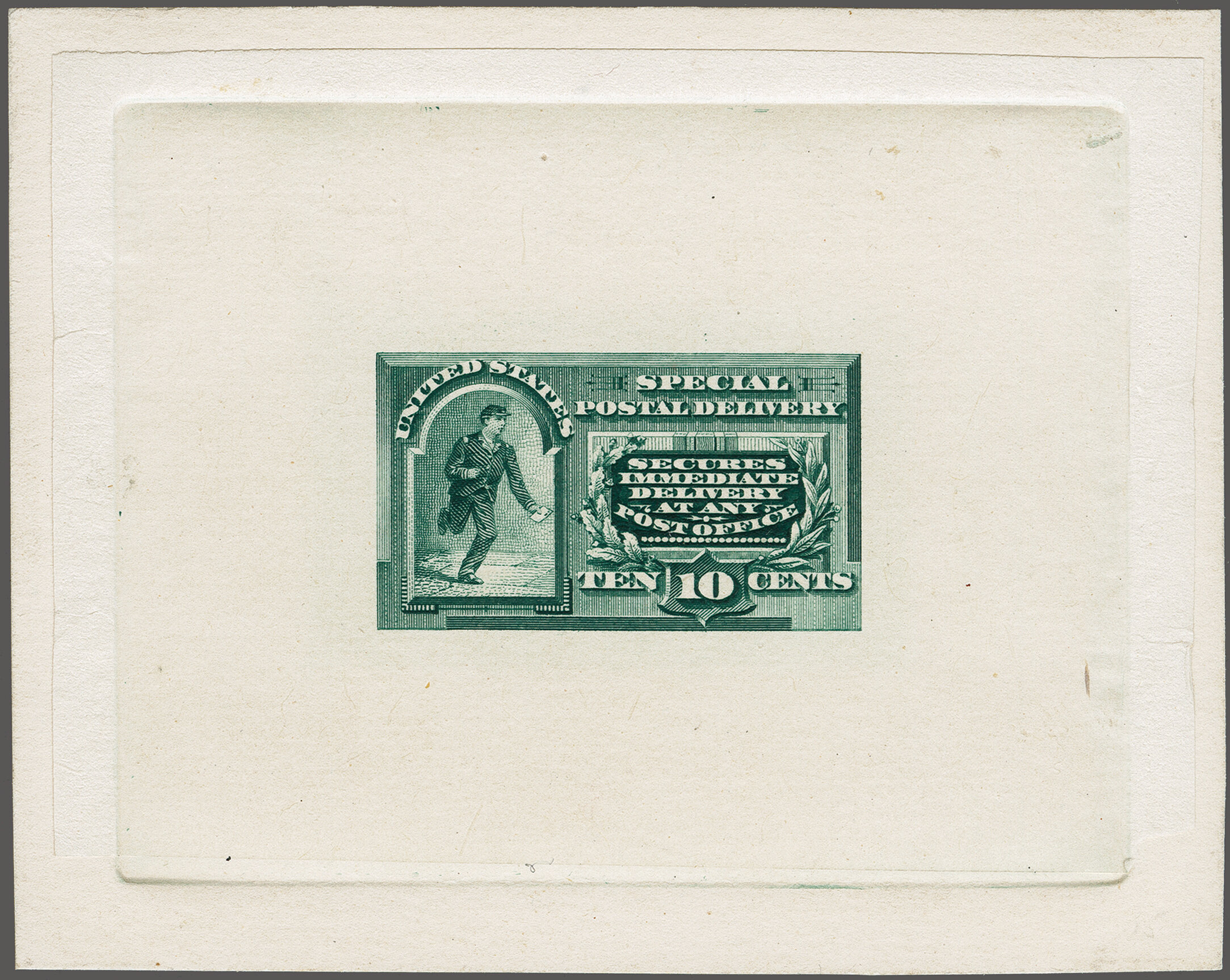1888 10 c. Blue Issue 1888: 10 c. green trial colour die proof, die ...