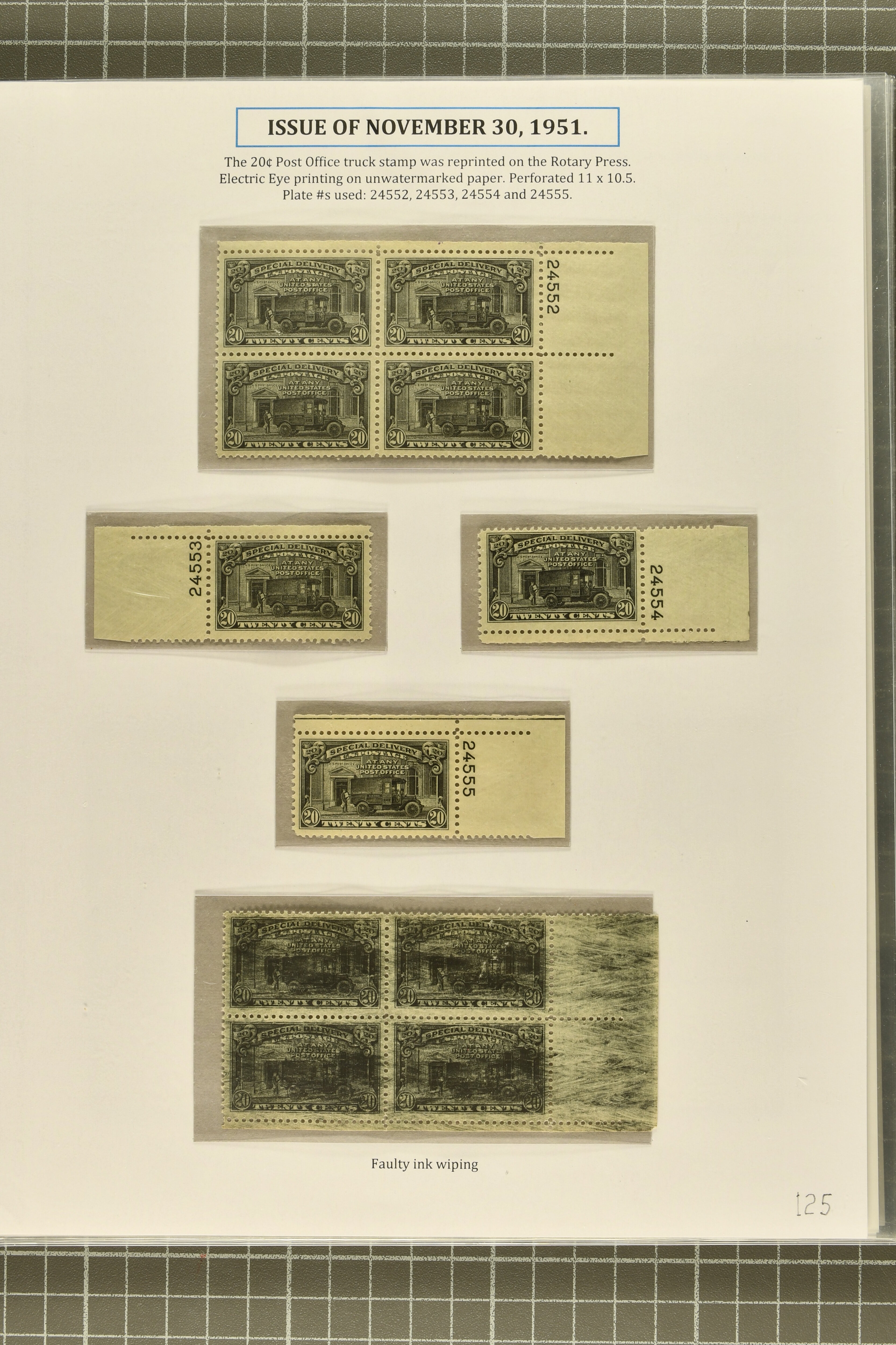 1951 20 c. Black Issue 1951: 20 c. black, stamp and postal history ...