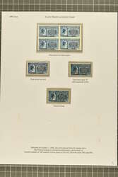 1885 10 c. Blue Issue 1885: 10 c. blue, group of proofs and specimens ...