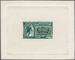 1888 10 c. Blue Issue 1888: 10 c. green trial colour die proof, die ...