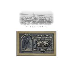 1888 10 c. Blue Issue 1888: 10 c. blue, "Panama Pacific" small die ...