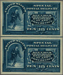 1894: 10 c. Blue Issue 1894: 10 c. blue, imperforate vertical plate ...