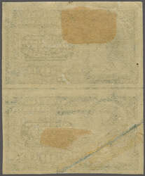 1895: 10 c. Blue Issue 1895: 10 c. blue plate proof pair on stamp ...