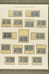 1917: 10 c. Ultramarine Issue 1917: 10 c. ultramarine, plate study, ...