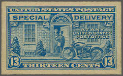 1944 13 c. Blue & 17 c. Orange Issue 1944: 13 c. blue, stamp-size ...