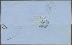 1865: 6 d. yellow-green, a single example used on 1877 entire letter ...