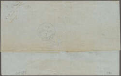 1863: 4 d. rose, wmk. Crown CC, a horizontal pair used on 1864 entire ...