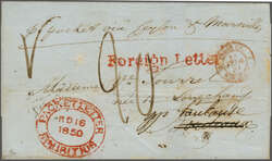 1850: Cover from Port Louis to Bordeaux and readdressed to Toulouse, ...