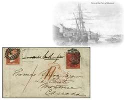 1859: Dardenne 1 d. red, a used example with enormous margins all ...