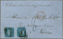1859 (March-Nov): Lapirot 2 d. blue, early clear impression, a ...