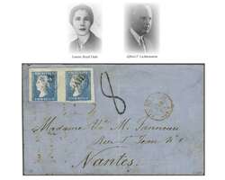 1859 (Dec): Dardenne 2 d. pale blue on horizontally laid paper, a ...