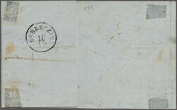 Tokayer Durchstich 1850: 3 Kr. rot Type IIIa, ein farbfr. Stück mit ...