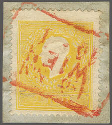 1858: 2 Kr. dunkelgelb in Type I, vollzähnig, farb- und prägefrisch ...