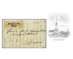 Ungarn, 1850: 1 Kr. hellbraunorange Type Ia im waagerechten ...